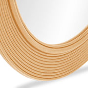 Tanya 43.5" Rattan Round Wall Mirror