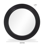 Tanya 43.5" Rattan Round Wall Mirror
