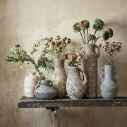 Earthenware Floral Pattern Vase