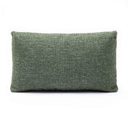 Malolo 20"X12" Green Basketweave Rectangular Vegan-Down Throw Pillow Cover