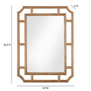 Cienna 24"x32" Natural Rattan Wall Mirror