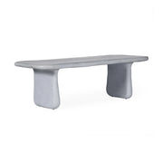 Athen 95" Grey Lightweight Faux Stone Indoor/Outdoor Rectangular Dining Table