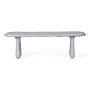 Athen 95" Grey Lightweight Faux Stone Indoor/Outdoor Rectangular Dining Table