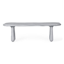 Athen 95" Grey Lightweight Faux Stone Indoor/Outdoor Rectangular Dining Table
