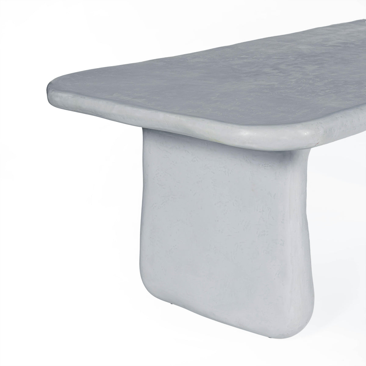 Athen 95" Grey Lightweight Faux Stone Indoor/Outdoor Rectangular Dining Table