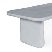 Athen 95" Grey Lightweight Faux Stone Indoor/Outdoor Rectangular Dining Table