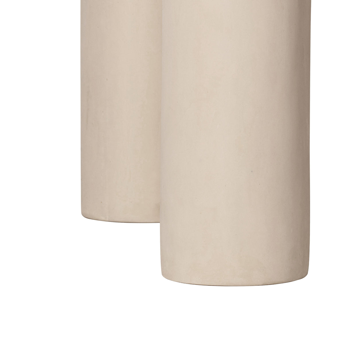Barbara 47" Cream Lightweight Faux Stone Indoor/Outdoor Round Dining Table