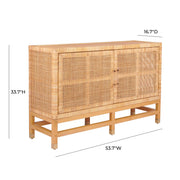Amara 54" Woven Rattan Buffet