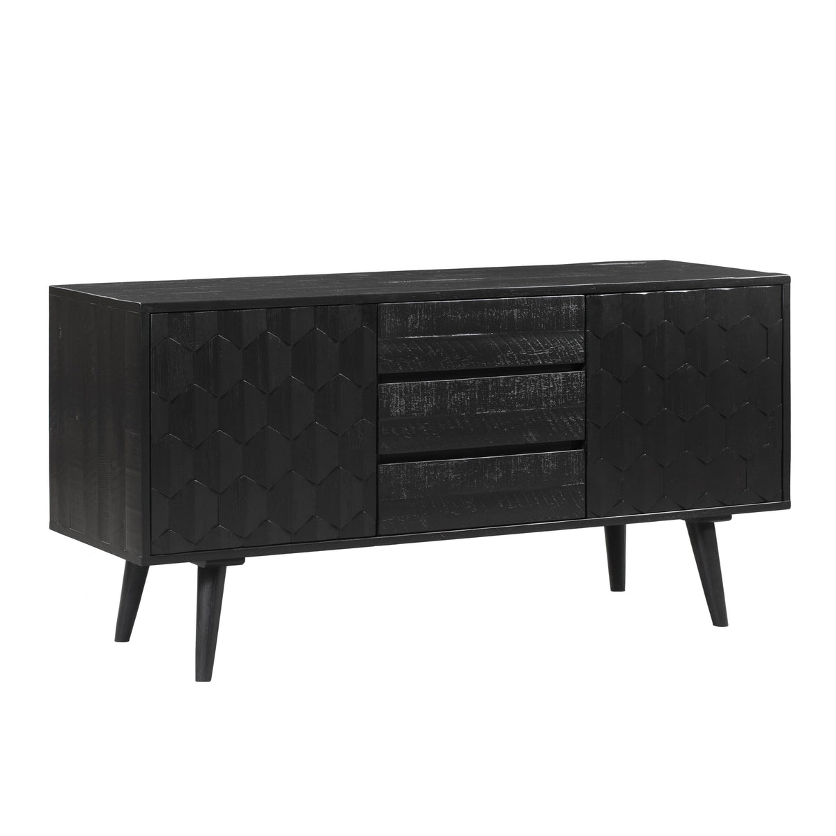 Valentina 59" Black Acacia Buffet
