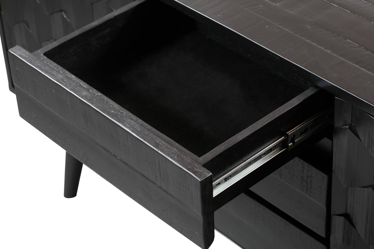Valentina 59" Black Acacia Buffet