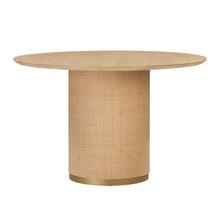 Akiba 47" Natural Ash & Rattan Round Dining Table