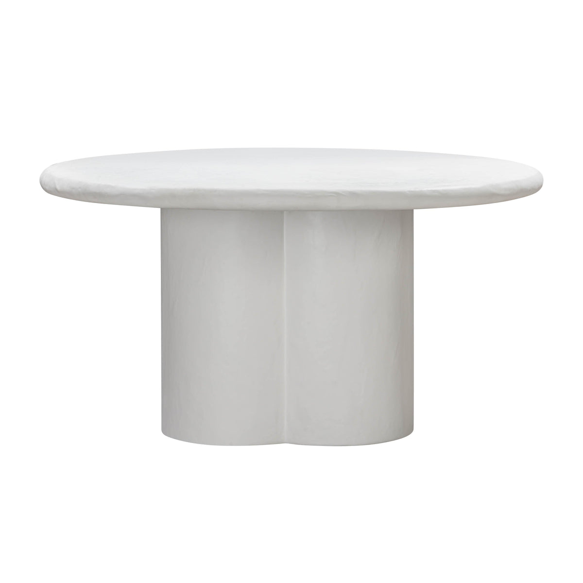 Elika 59" Faux Plaster Indoor / Outdoor Round Dining Table