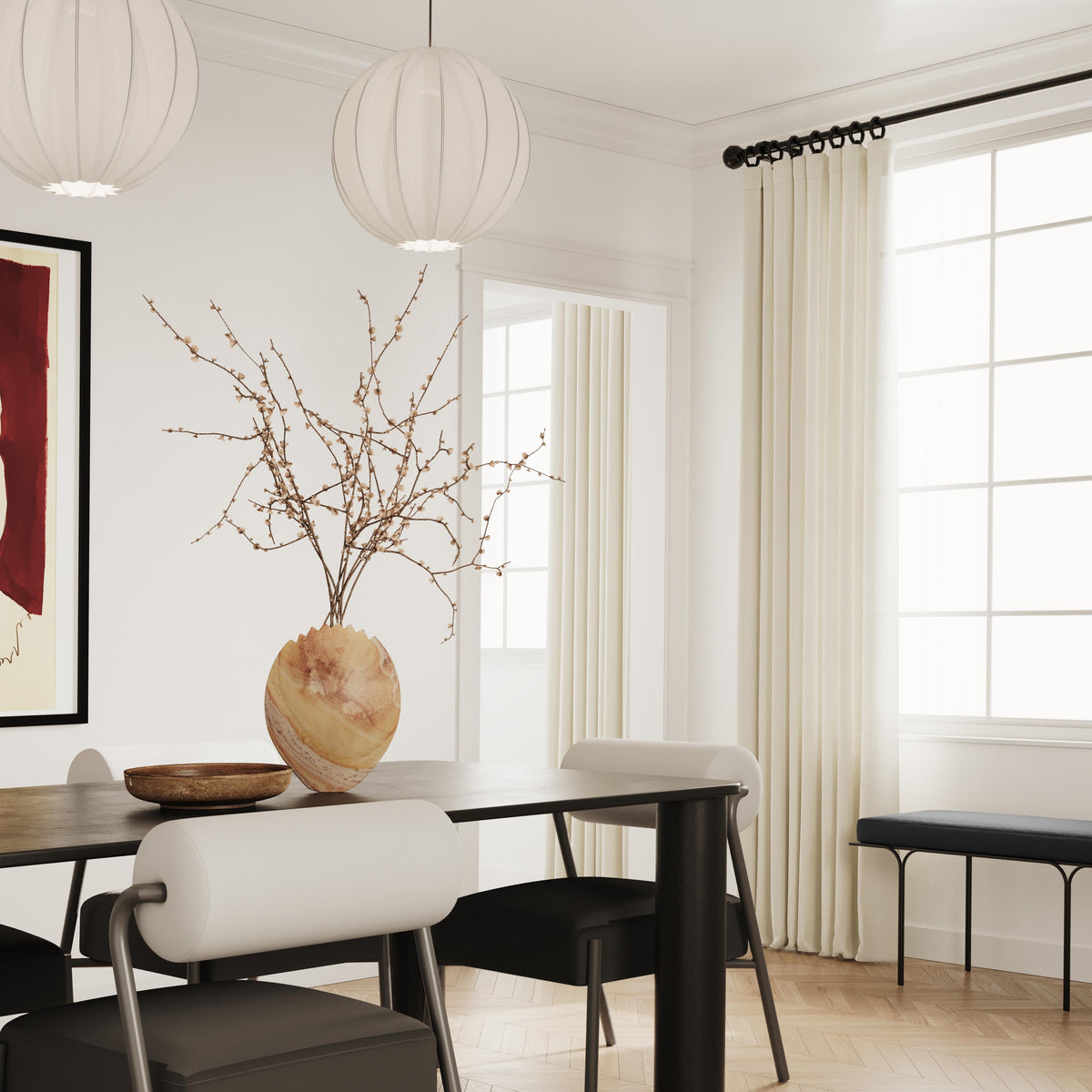 Akola 106" Oak Rectangular Dining Table