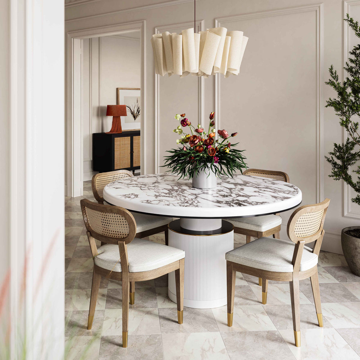 Cosette Performance Linen Dining Chair