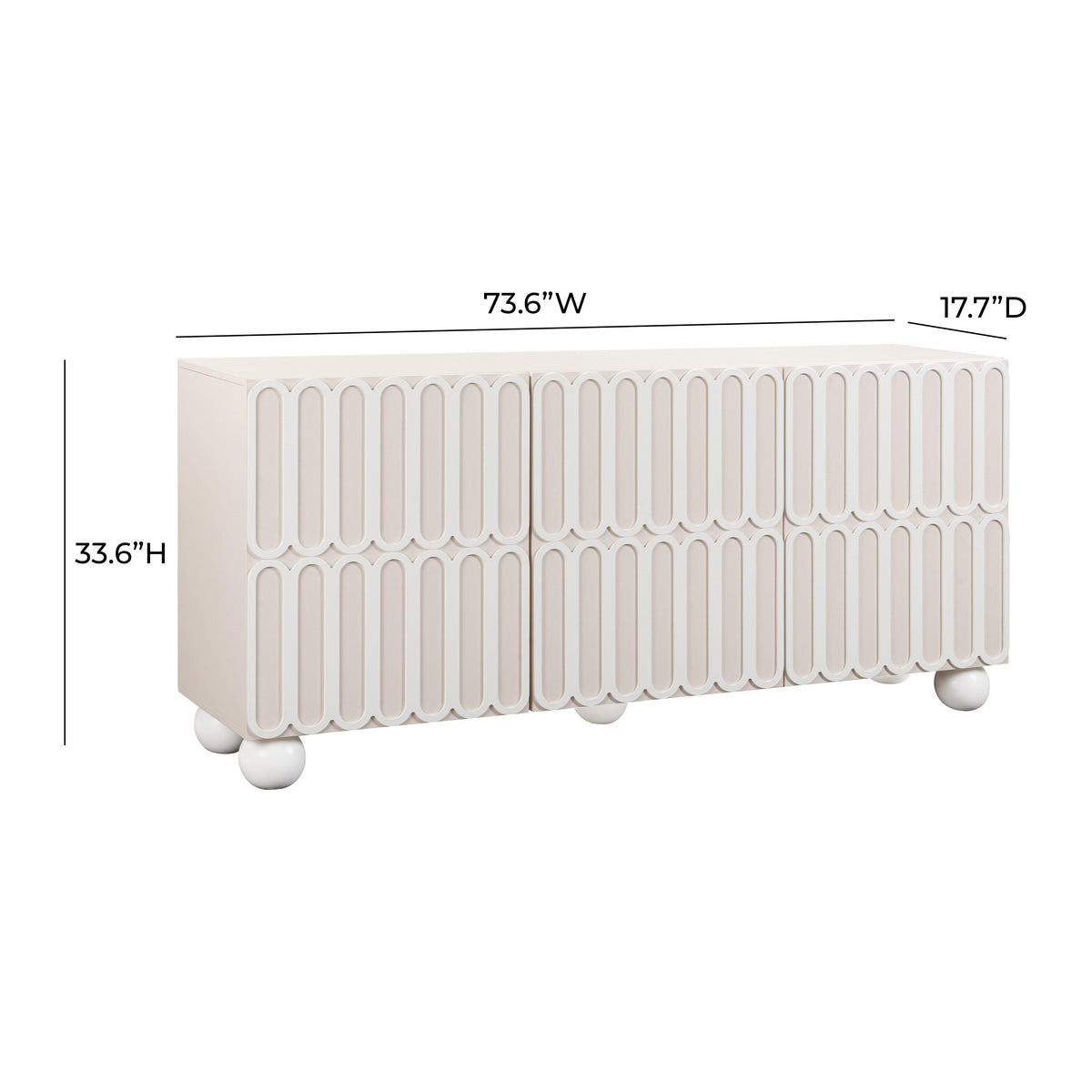 Tori 74" Motif Taupe Buffet