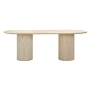 Brut 86" Concrete Patterned Indoor/Outdoor Oval Dining Table