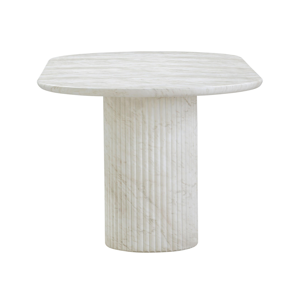 Brut 86" Concrete Patterned Indoor/Outdoor Oval Dining Table