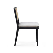 Tassina Cream Upcycled Performance Linen Dining Chair