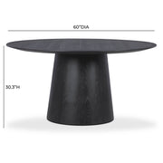 Sahara Round Oak Dining Table (41"-60")