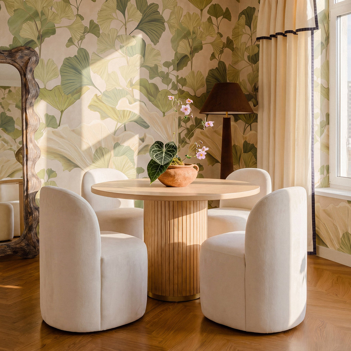 Persa Round Back Performance Chenille Dining Chair