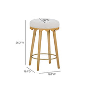 Oodle Performance Vegan Mohair Bar and Counter Stool