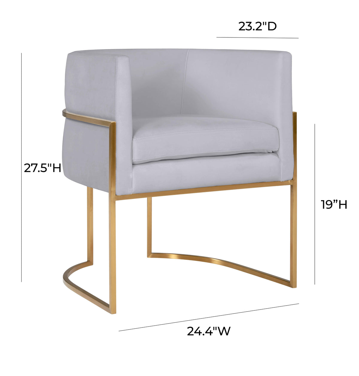 Giselle Performance Velvet Dining Chair with Gold Base by Inspire Me! Home Decor