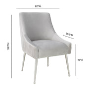 Beatrix Pleated Performance Velvet Dining Chair