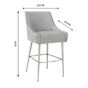 Beatrix Pleated Performance Velvet Stool
