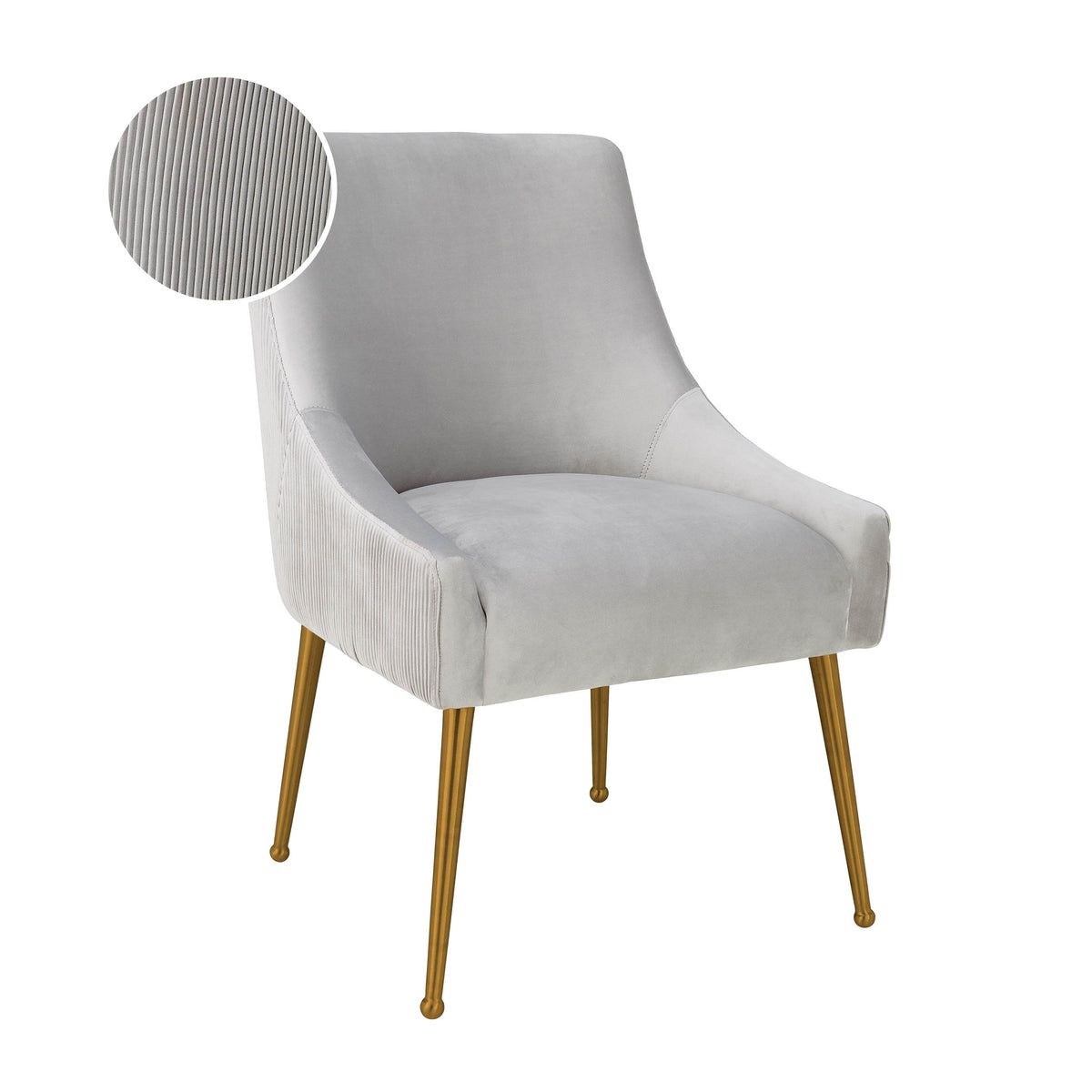 Beatrix Pleated Performance Velvet Dining Chair