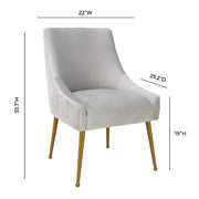 Beatrix Pleated Performance Velvet Dining Chair
