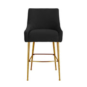 Beatrix Pleated Performance Velvet Stool