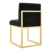 Haute Black Performance Velvet Chair