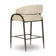 Tatum Taupe Textured Performance Boucle Counter Stool