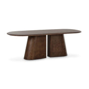 Gladyss 87" Burl Oval Dining Table