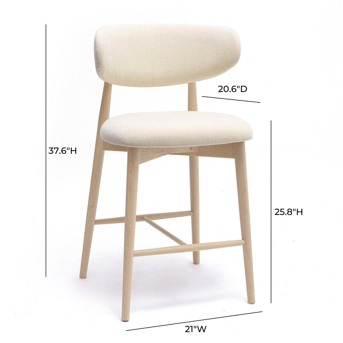 Zinea Performance Textured Velvet Counter Stool