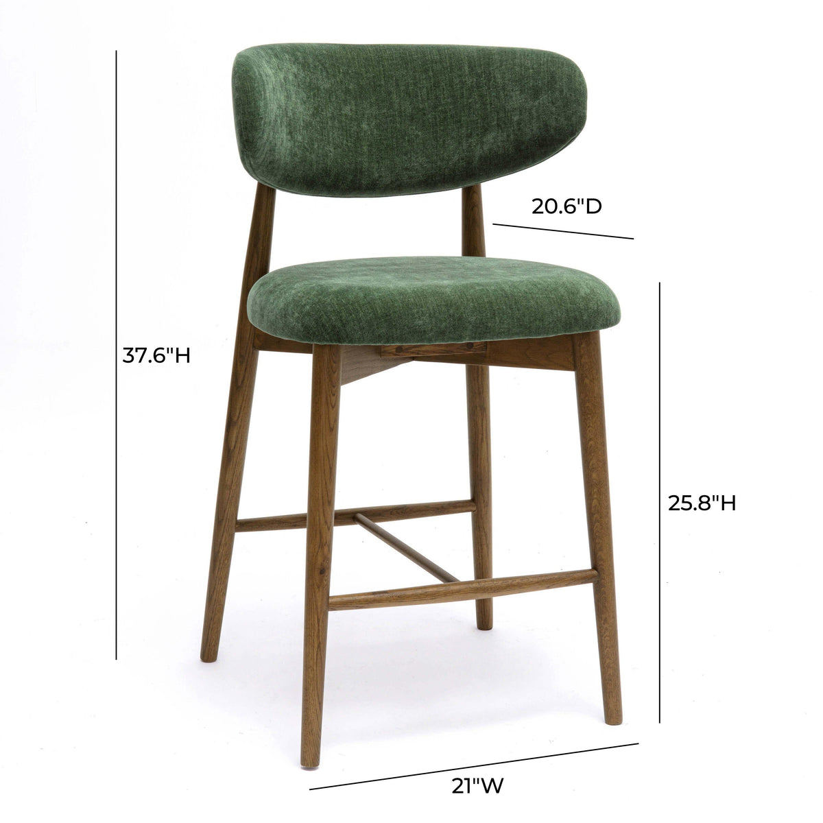 Zinea Performance Textured Velvet Counter Stool