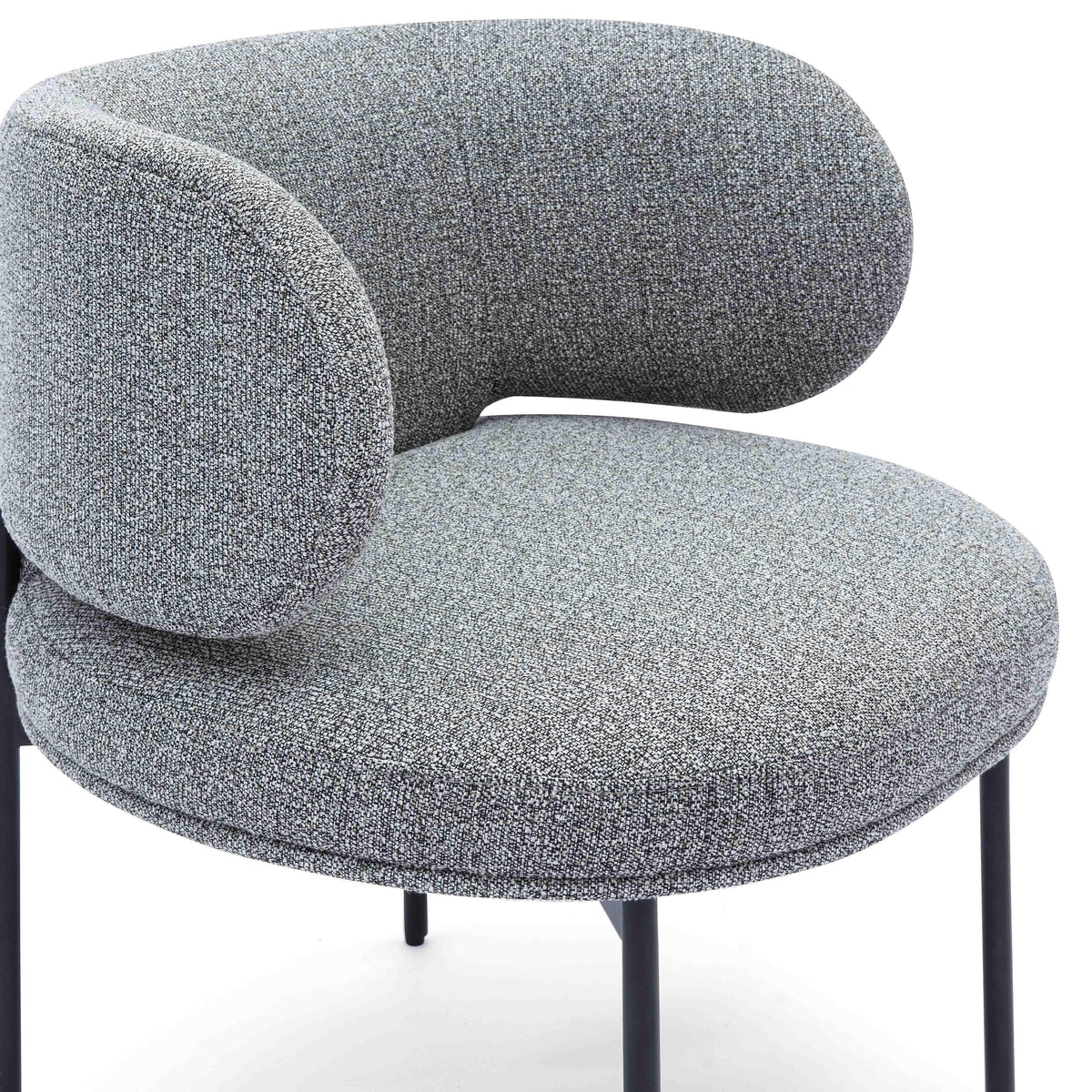 Maureen Speckled Grey Performance Boucle Dining Chair