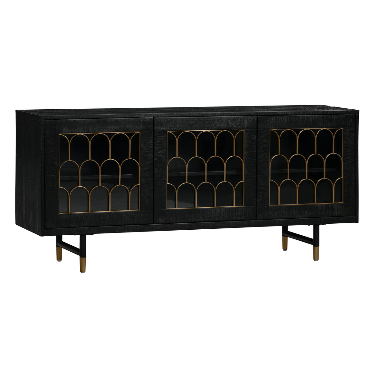 Gatsby 66" Black Acacia Wood Buffet