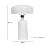 Cindy White Metal Table Lamp