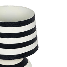 Positano Striped Papier Mache Table Lamp