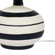 Positano Striped Papier Mache Table Lamp