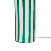 Ravello Green Striped Papier Mache Table Lamp