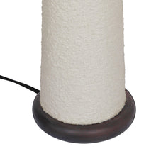 Faith White Boucle Table Lamp