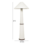 Faith White Boucle Floor Lamp