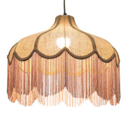 Buchanan Jute Fringed Scalloped Pendant Light