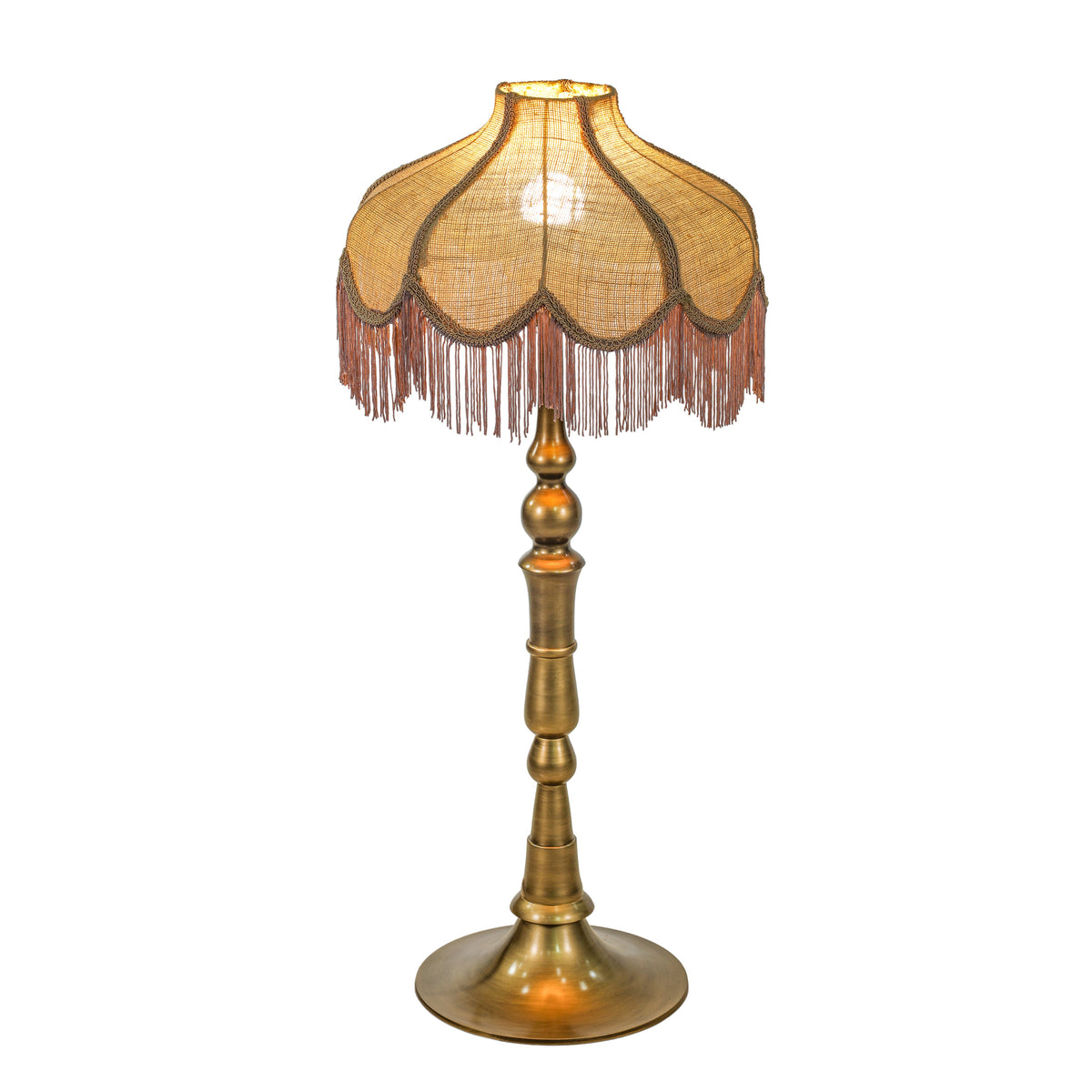 Buchanan Jute Fringed Scalloped Table Lamp