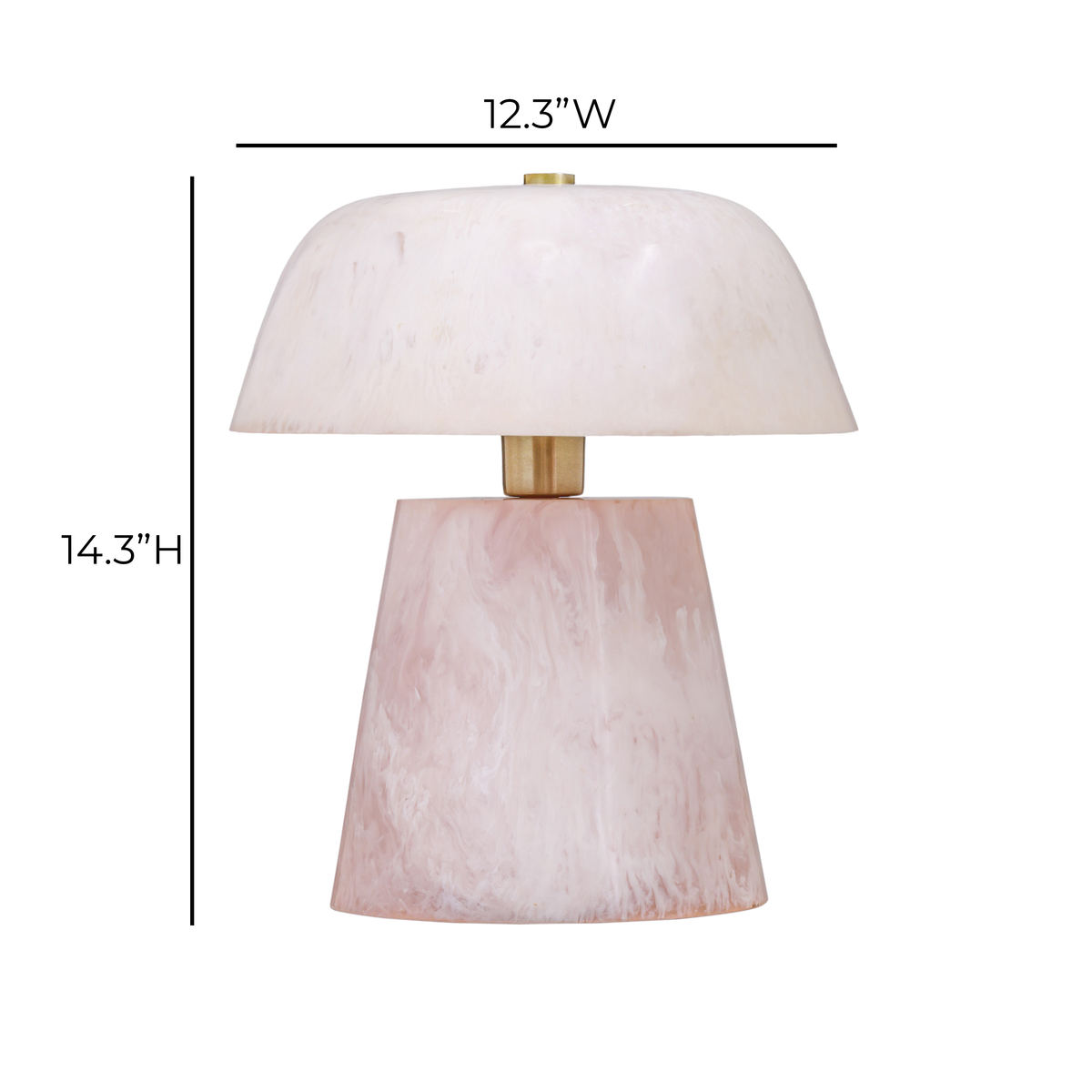 Pouty Pink Resin Table Lamp
