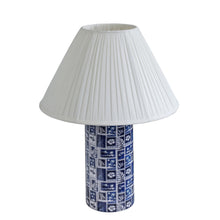 Stamp Blue Pleated Table Lamp