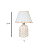 Blum Scalloped Cotton Mache Table Lamp