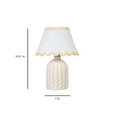 Blum Scalloped Cotton Mache Table Lamp